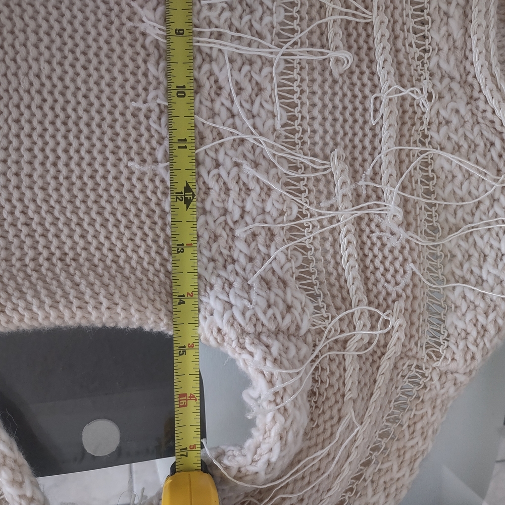 Ramy Brook Cream merino Wool Knit Sweater - Picture 3 of 8